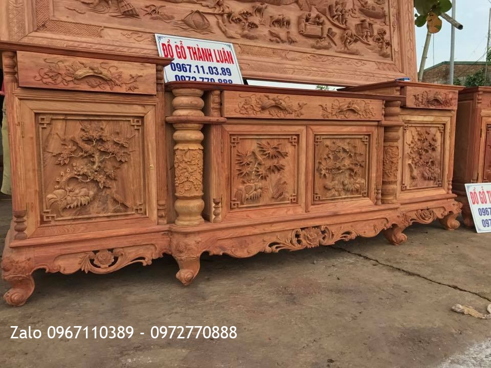 2 Kệ Tivi Hương Đỏ Lào 2m40