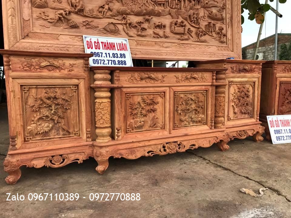 2 Kệ Tivi Hương Đỏ Lào 2m40.