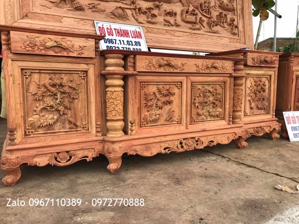 2 Kệ Tivi Hương Đỏ Lào 2m40.