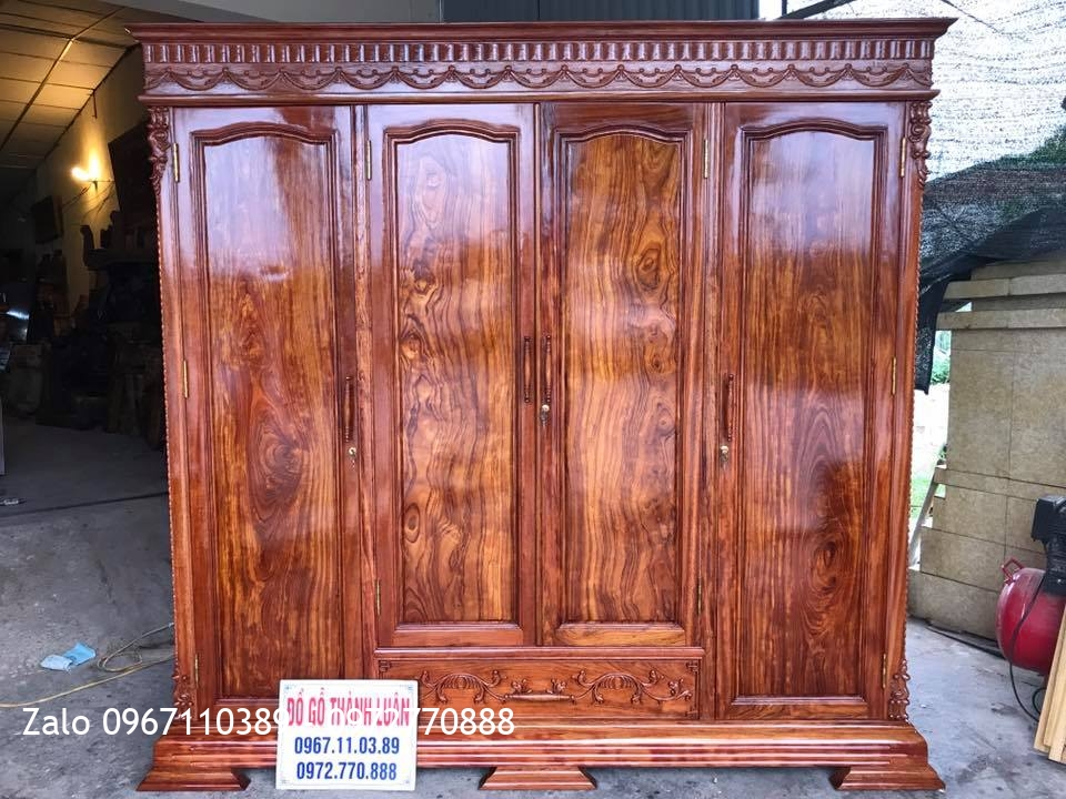 Tủ Áo Gỗ Cẩm Lai Nam Phi Chọn Vân. A Trung Nhân Hoà Chính HN,,