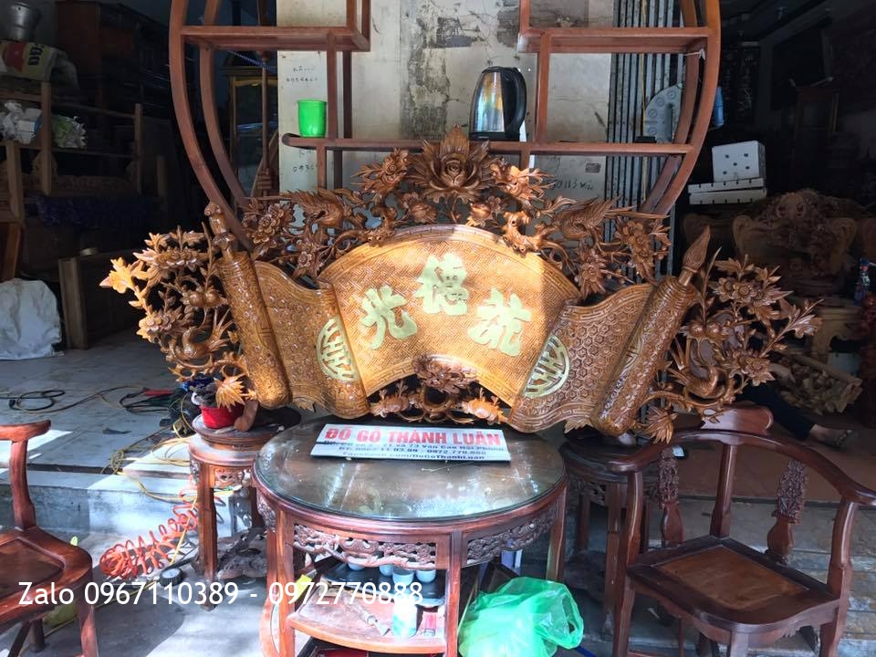 Bộ Cuốn Thư Câu Đối Gỗ Gụ. Khách Hải Dương: