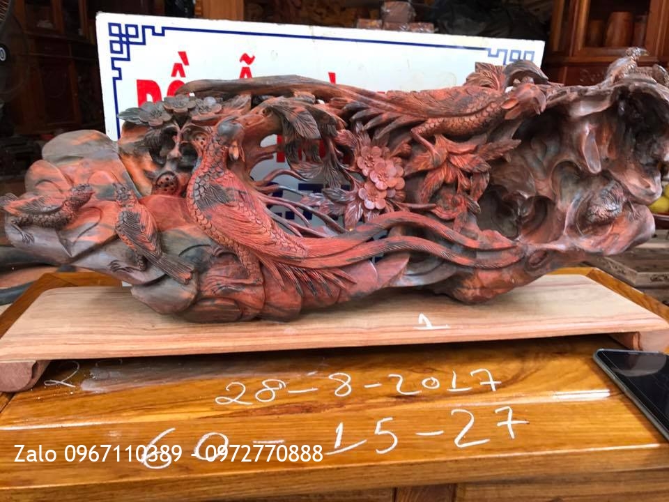 Tượng Ông Phỗng Gỗ Trắc Đỏ