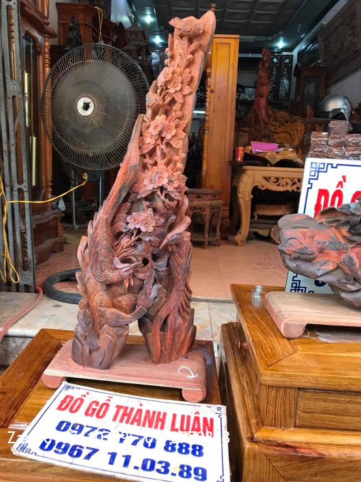 Tượng Ông Phỗng Gỗ Trắc Đỏ.