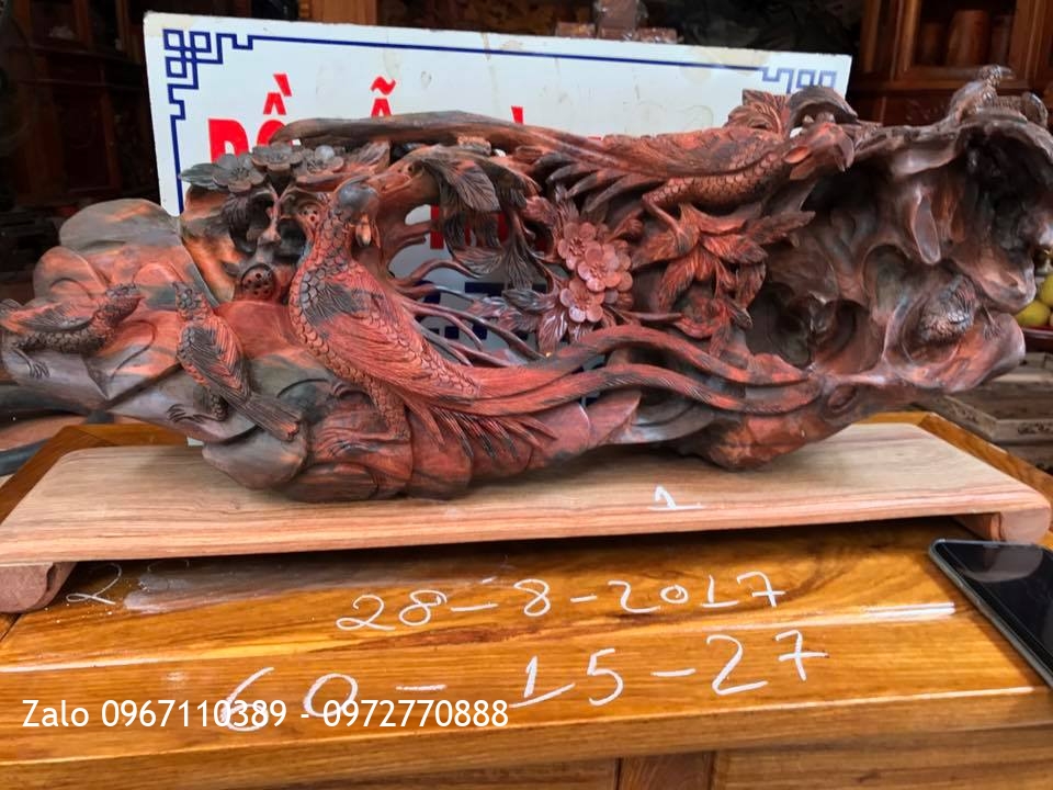 Tượng Ông Phỗng Gỗ Trắc Đỏ.