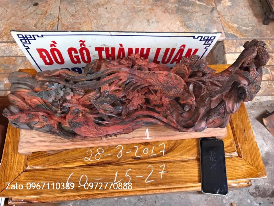 Tượng Ông Phỗng Gỗ Trắc Đỏ.