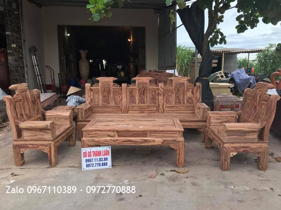 VÍP Bộ Ghế Âu Á Hộp Gỗ Hương Vân Gạch Cua.,