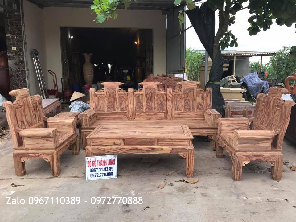 VÍP Bộ Ghế Âu Á Hộp Gỗ Hương Vân Gạch Cua.,