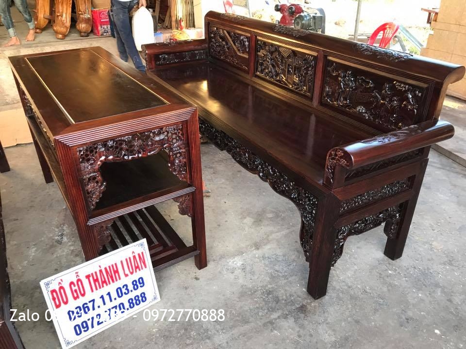 Trường Kỷ Gỗ Gụ Ta Quảng Bình Đục Tích Tam Quốc. Chú Toàn HN