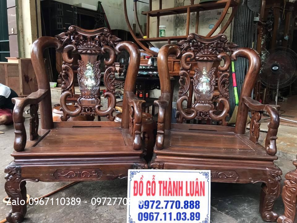 Bộ Ghế Gụ Minh Quốc Hồng Chim. (Hàng Cũ)