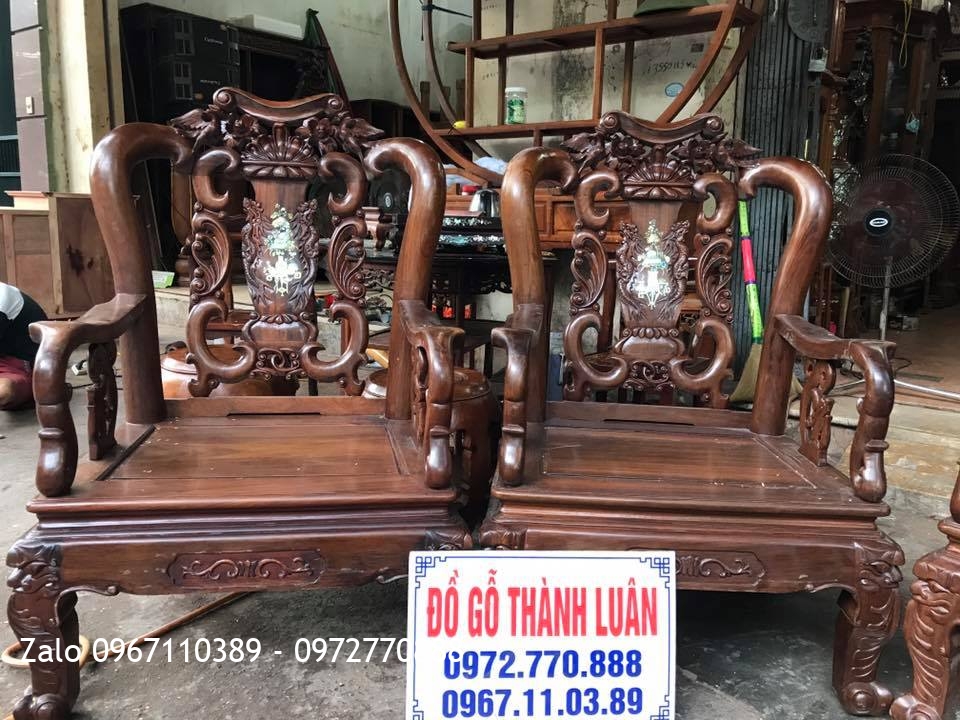 Bộ Ghế Gụ Minh Quốc Hồng Chim. (Hàng Cũ).