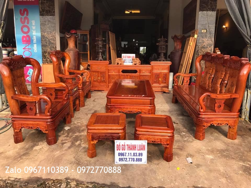 VIP Bàn Ghế Quốc Triện, Kệ Tivi Gỗ Hương Đỏ. Chú Hùng Yên Bái,