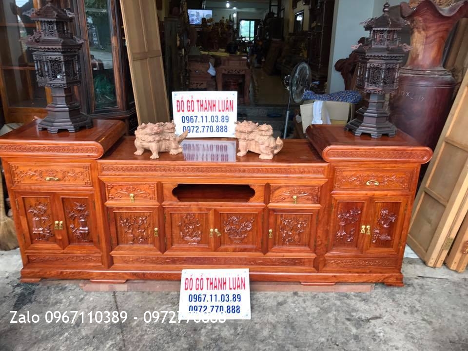 VIP Bàn Ghế Quốc Triện, Kệ Tivi Gỗ Hương Đỏ. Chú Hùng Yên Bái:.