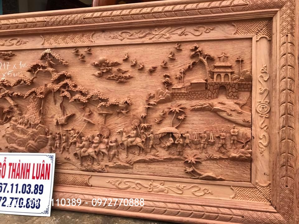 Tranh Vinh Quy, Đồng Quê, Thuận Buồm Gỗ Hương Đá::.