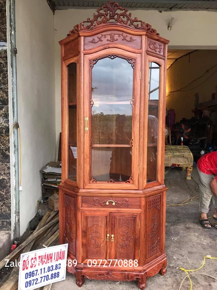 Tủ Góc Gỗ Hương Đỏ Lào 70cm. Bác Khanh La Phù Hà Đông