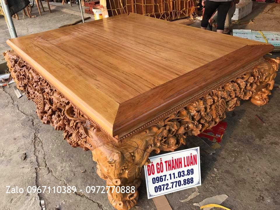Sập Thập Điểu Quần Mai Gỗ Gụ TỨ DIỆN VÍP. A Minh TPHCM.