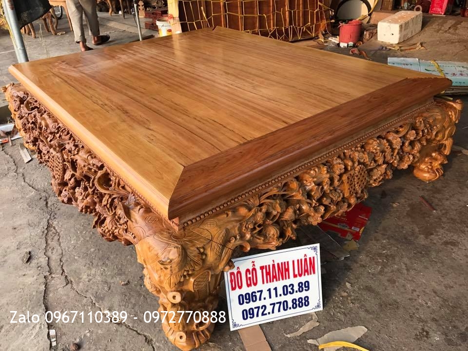 Sập Thập Điểu Quần Mai Gỗ Gụ TỨ DIỆN VÍP. A Minh TPHCM.