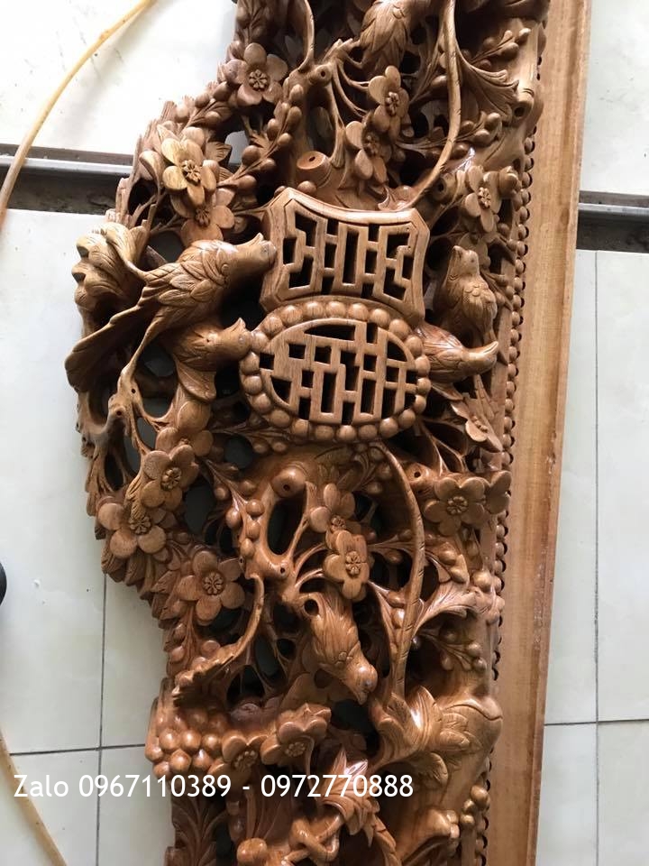 Sập Thập Điểu Quần Mai Gỗ Gụ TỨ DIỆN VÍP. A Minh TPHCM..