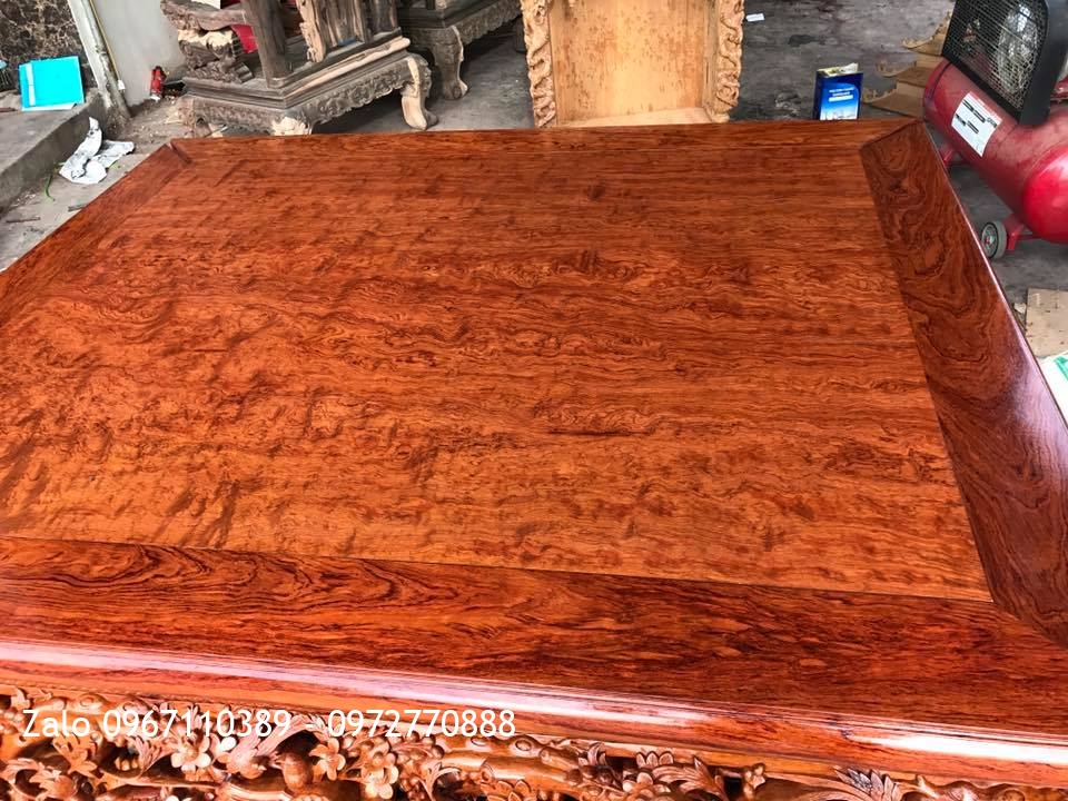 Sập Thập Điểu Quần Mai Gỗ Cẩm Nam Phi Mặt 1 Lá Vân Víp. Bác Mậu Thanh Nhàn HN,