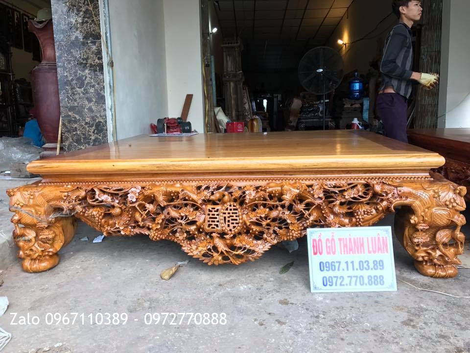 2 Sập Thập Điểu Quần Mai Gỗ Gụ và Gỗ Cẩm Nam Phi. Khách Hà Nội.