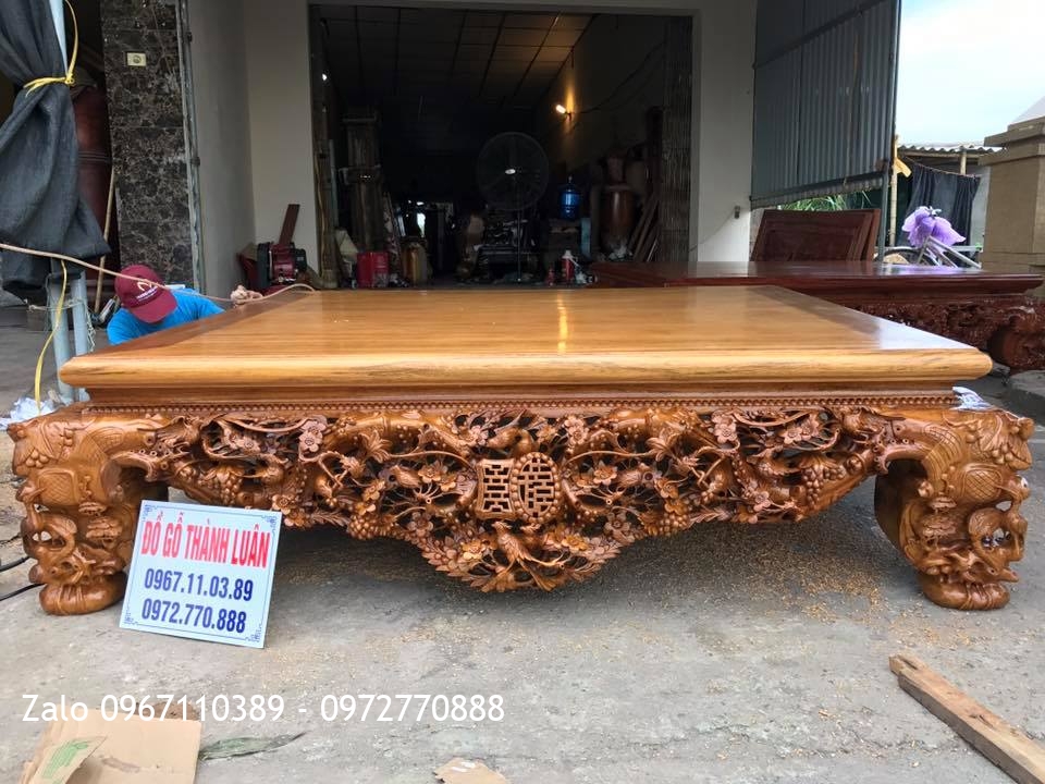2 Sập Thập Điểu Quần Mai Gỗ Gụ và Gỗ Cẩm Nam Phi. Khách Hà Nội..