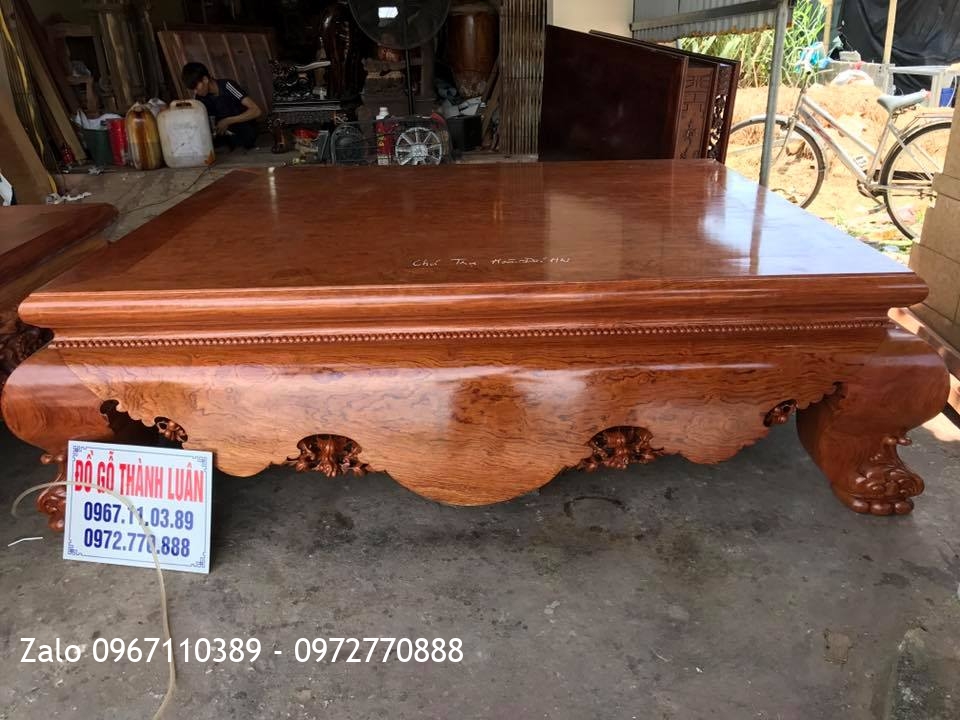 2 Sập Gỗ Cẩm Lai Mặt 1 Lá Vân Víp. Chú Trụ Hoài Đức HN::.