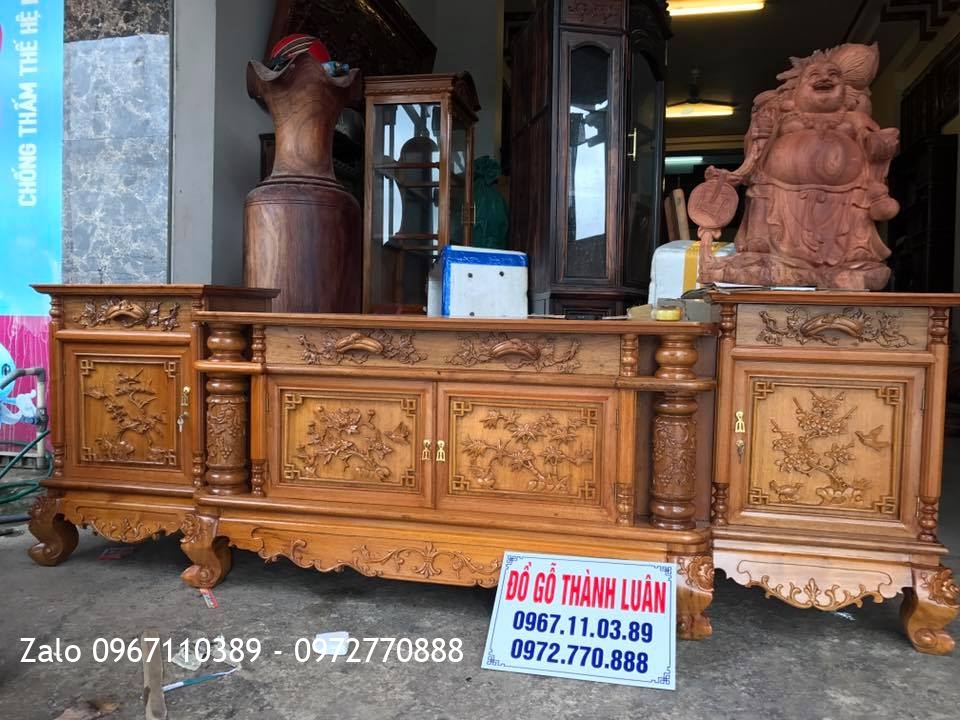 Tủ Kệ Tivi Và Ông Dilac Gỗ Hương Đỏ.Khách TPHCM,