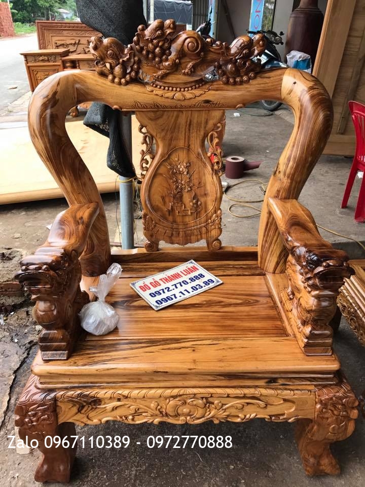 Bộ bàn ghế Minh Quốc Nghê Gỗ Gụ Ta Quảng Bình Víp. C Đạo TPHCM-
