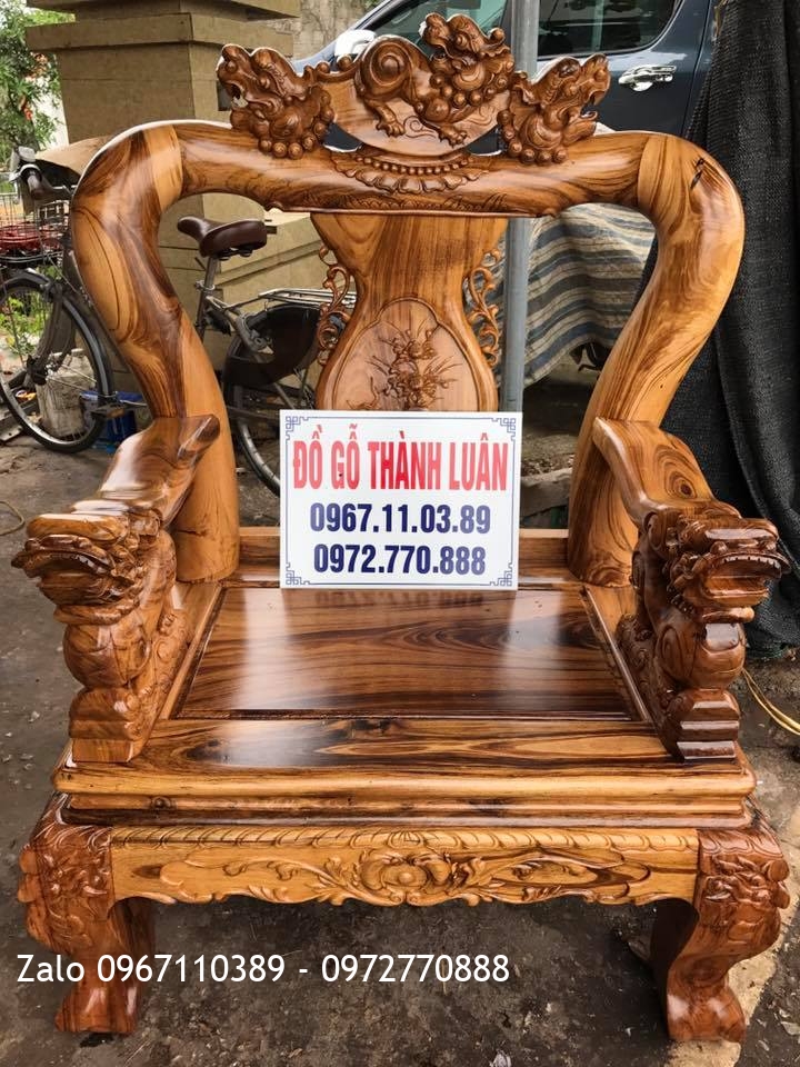Bộ bàn ghế Minh Quốc Nghê Gỗ Gụ Ta Quảng Bình Víp. C Đạo TPHCM-