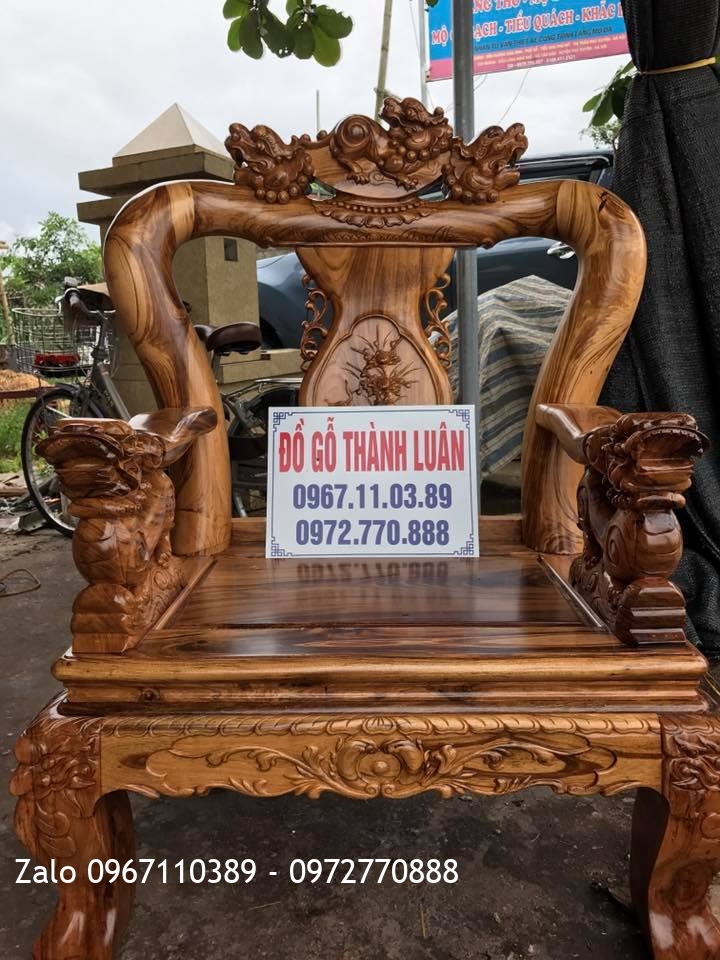 Bộ bàn ghế Minh Quốc Nghê Gỗ Gụ Ta Quảng Bình Víp. C Đạo TPHCM.