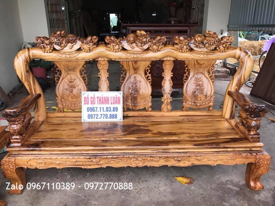 Bộ bàn ghế Minh Quốc Nghê Gỗ Gụ Ta Quảng Bình Víp. C Đạo TPHCM.