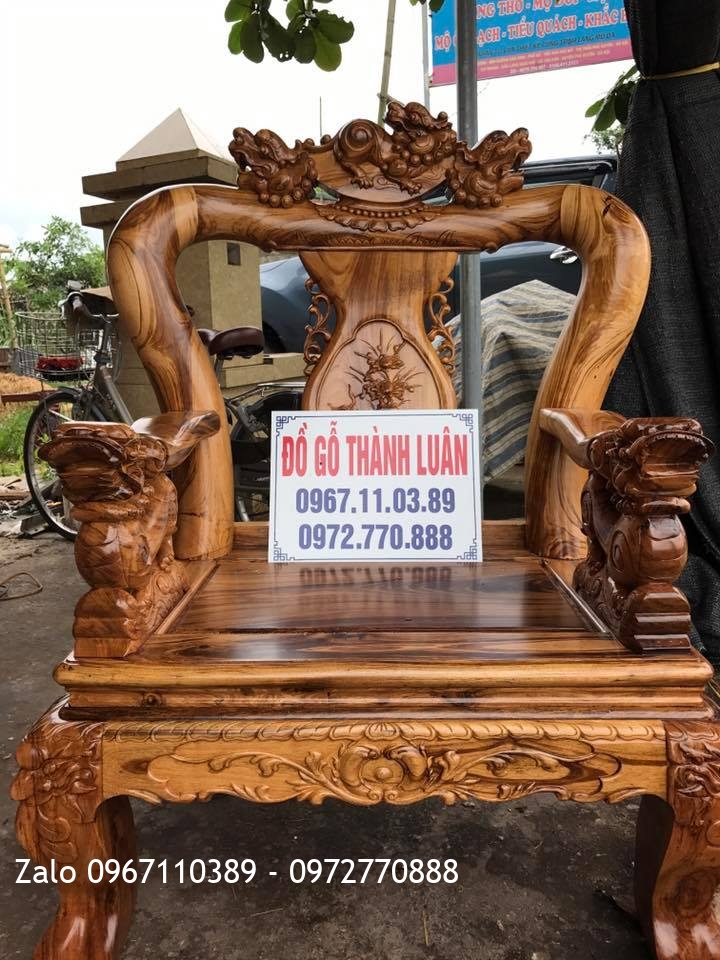 Bộ bàn ghế Minh Quốc Nghê Gỗ Gụ Ta Quảng Bình Víp. C Đạo TPHCM
