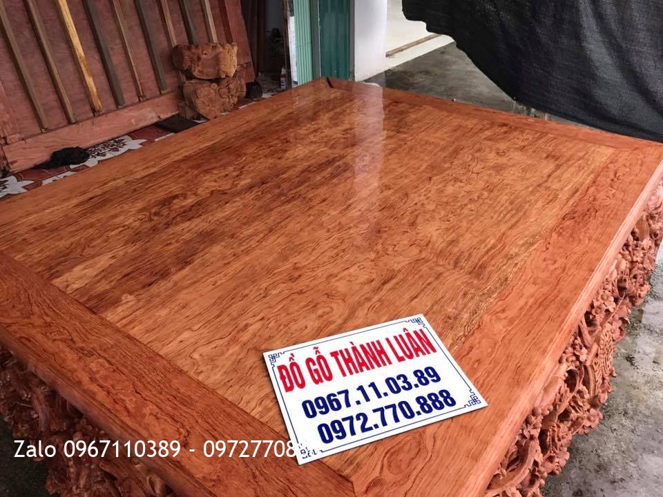Sập Thập Điểu Quần Mai Gỗ Cẩm Nam Phi 1m8-2m2:.