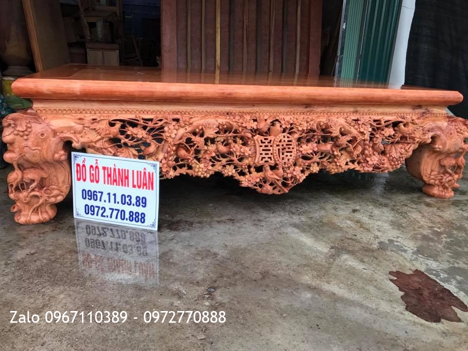 Sập Thập Điểu Quần Mai Gỗ Cẩm Nam Phi 1m8-2m2::.