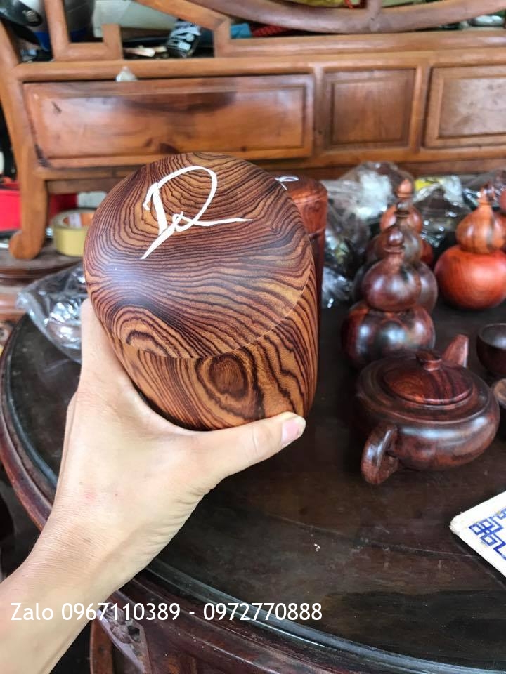 Hộp Đựng Trà Gỗ Cẩm Lai Liền Khối,.