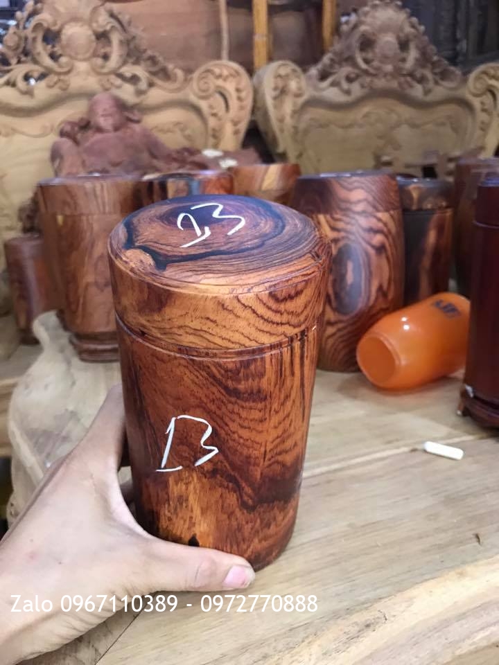 Hộp Đựng Trà Gỗ Cẩm Lai Liền Khối,..