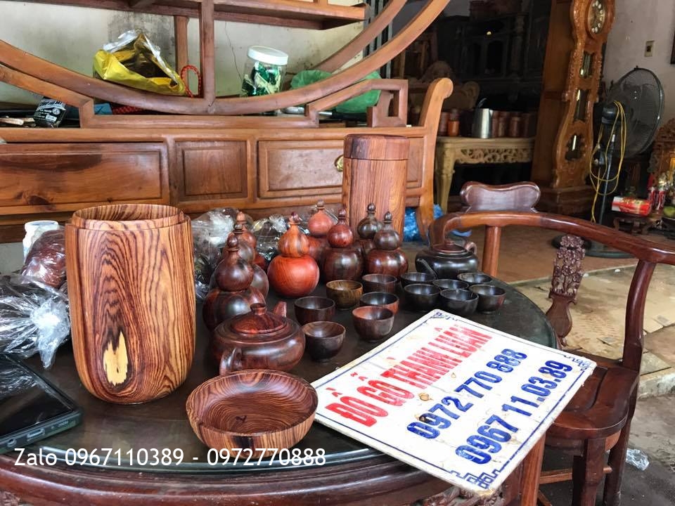 Hộp Đựng Trà Gỗ Cẩm Lai Liền Khối,.