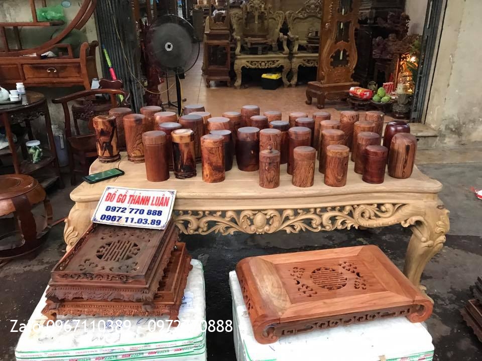 Hộp Đựng Trà Gỗ Cẩm Lai Liền Khối.