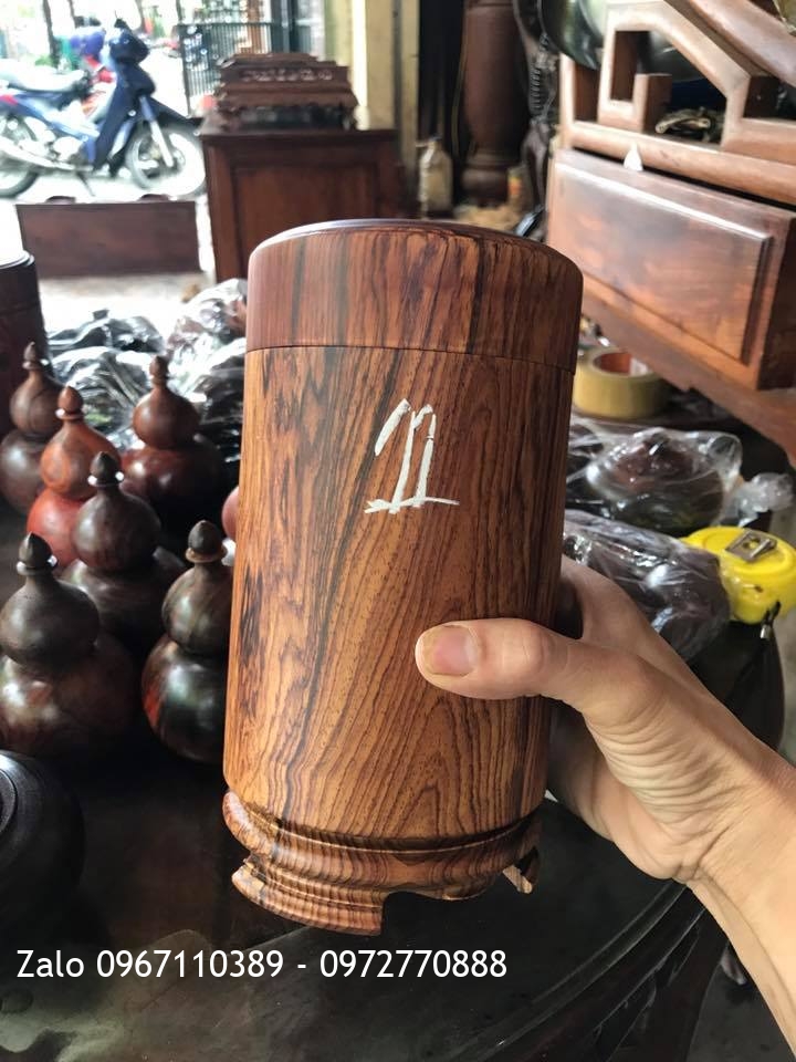 Hộp Đựng Trà Gỗ Cẩm Lai Liền Khối: