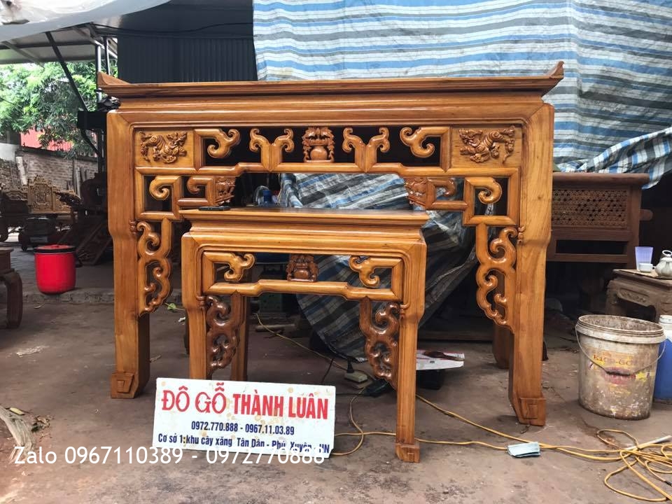 Bộ Bàn Thờ Móc Mỏ Gỗ Gụ. Khách Ecopac Hưng Yên.:.