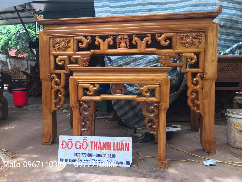 Bộ Bàn Thờ Móc Mỏ Gỗ Gụ. Khách Ecopac Hưng Yên:.