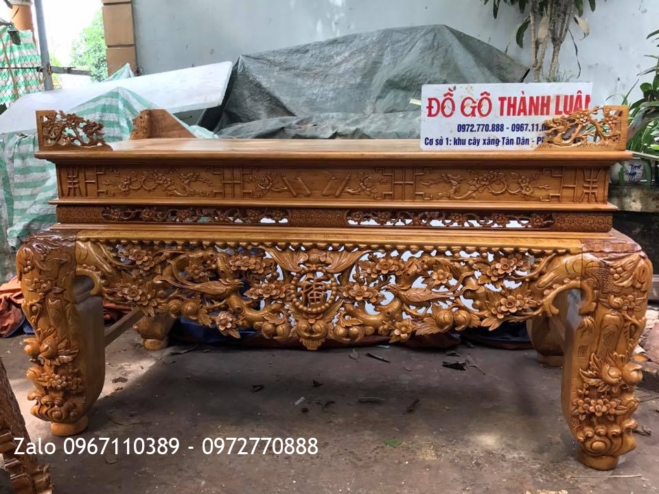 Sập Thờ Mai Điểu Víp Dạ 8cm Đục Liền.