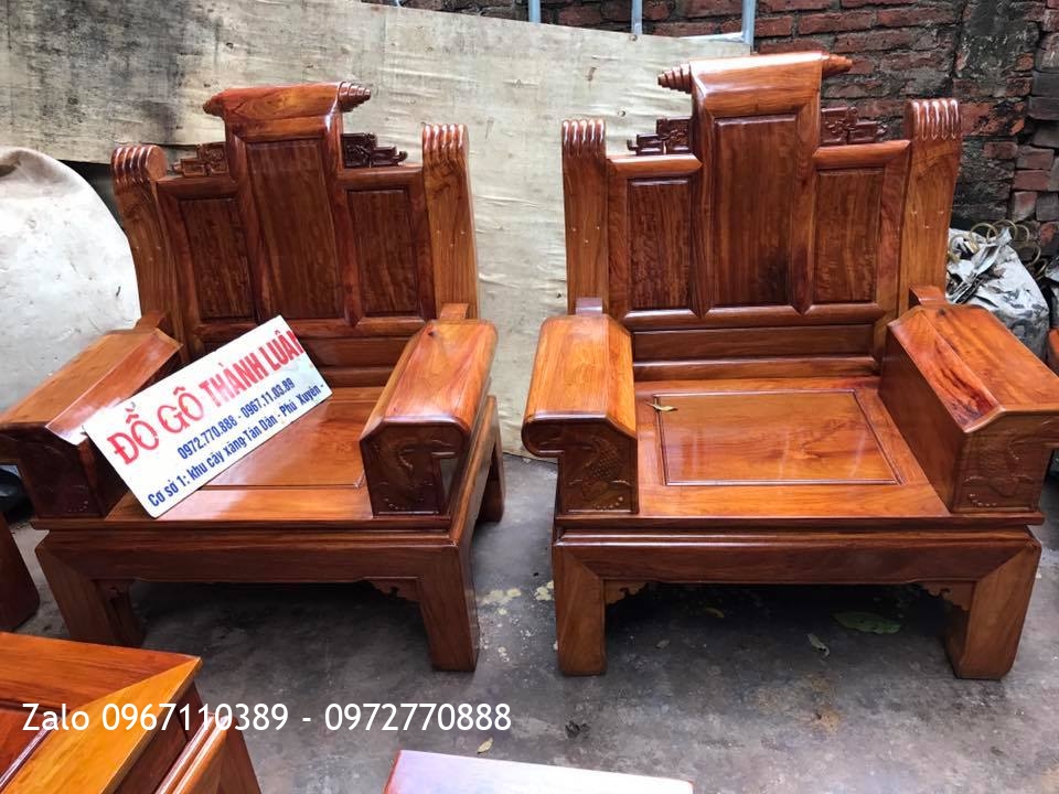 Bộ Bàn Ghế Gỗ Hương Đỏ Lào Víp. A Hoan Phú Thọ