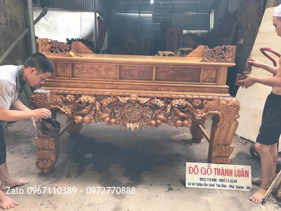 Sập Thờ Mai Điểu Gỗ Gụ. Bác Tuấn Lạng Sơn-