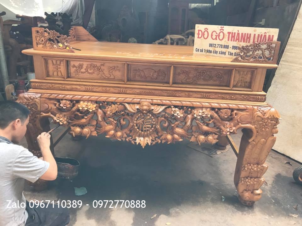 Sập Thờ Mai Điểu Gỗ Gụ. Bác Tuấn Lạng Sơn.