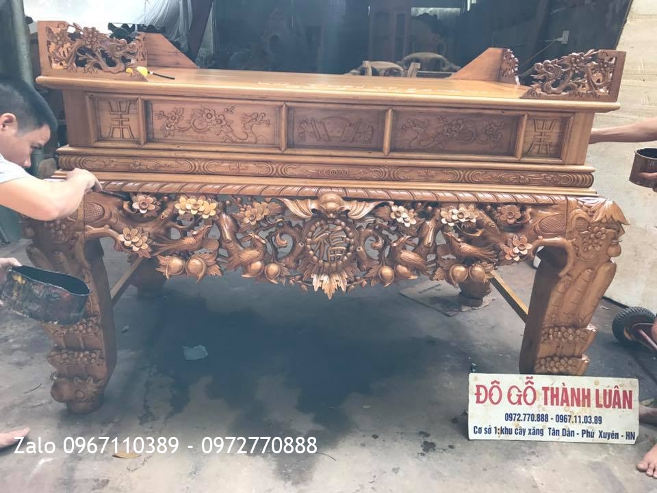 Sập Thờ Mai Điểu Gỗ Gụ. Bác Tuấn Lạng Sơn.: