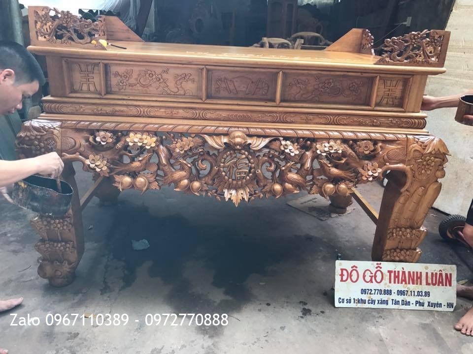 Sập Thờ Mai Điểu Gỗ Gụ. Bác Tuấn Lạng Sơn: