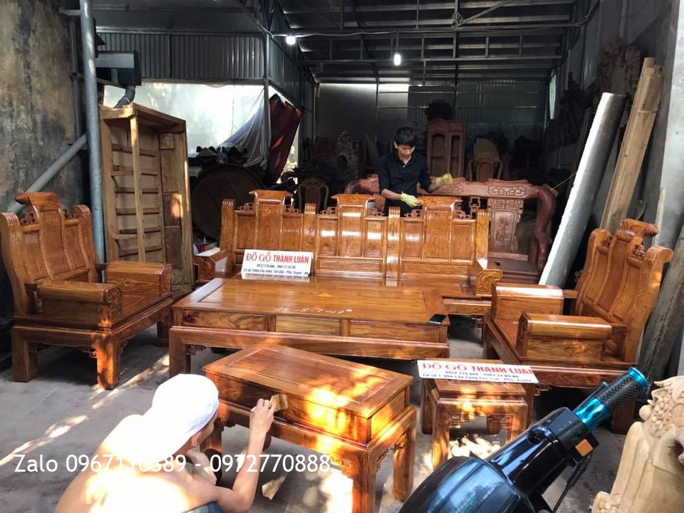 Bộ Ghế Âu Á Hộp Gỗ Hương Vân Đỏ Nam Phi. Khách Đông Anh HN