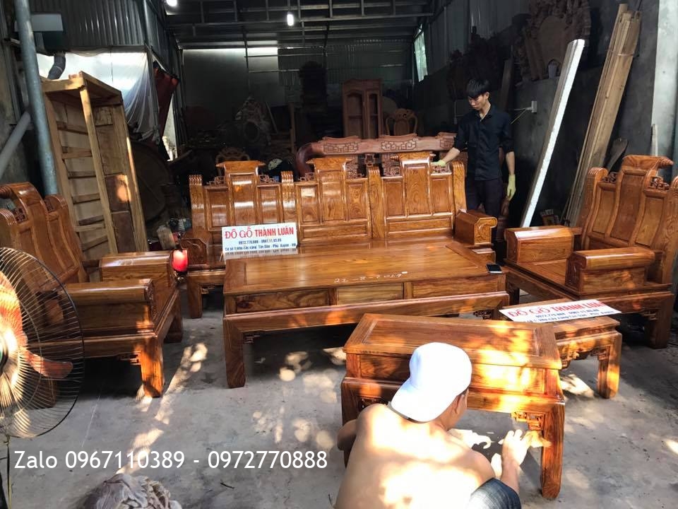 Bộ Ghế Âu Á Hộp Gỗ Hương Vân Đỏ Nam Phi. Khách Đông Anh HN,