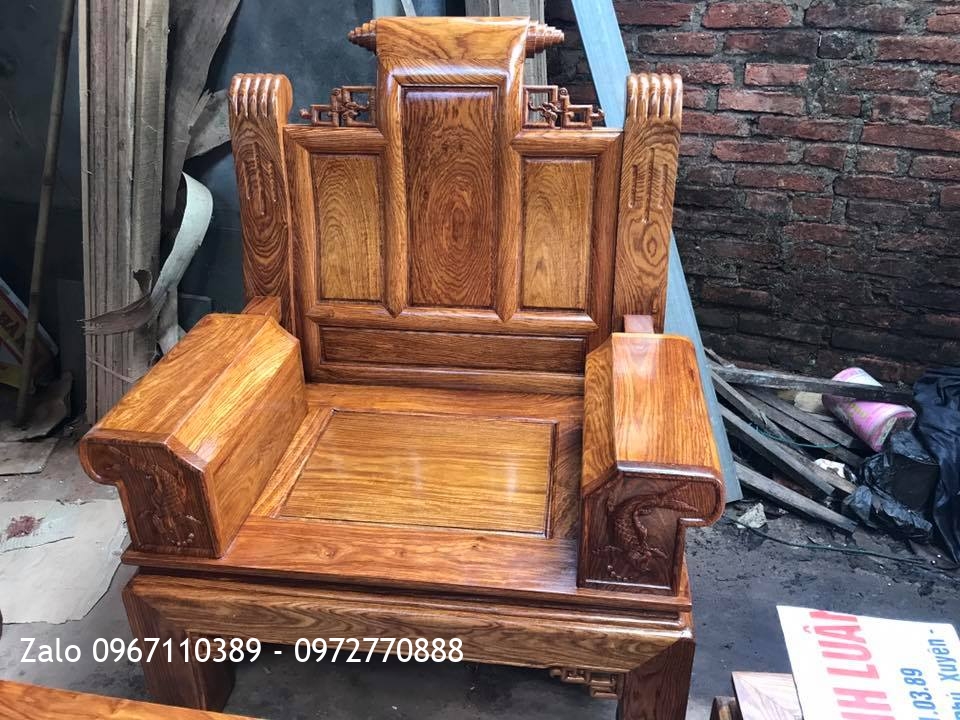 Bộ Ghế Âu Á Hộp Gỗ Hương Vân Đỏ Nam Phi. Khách Đông Anh HN.