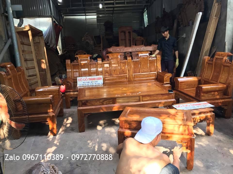 Bộ Ghế Âu Á Hộp Gỗ Hương Vân Đỏ Nam Phi. Khách Đông Anh HN.